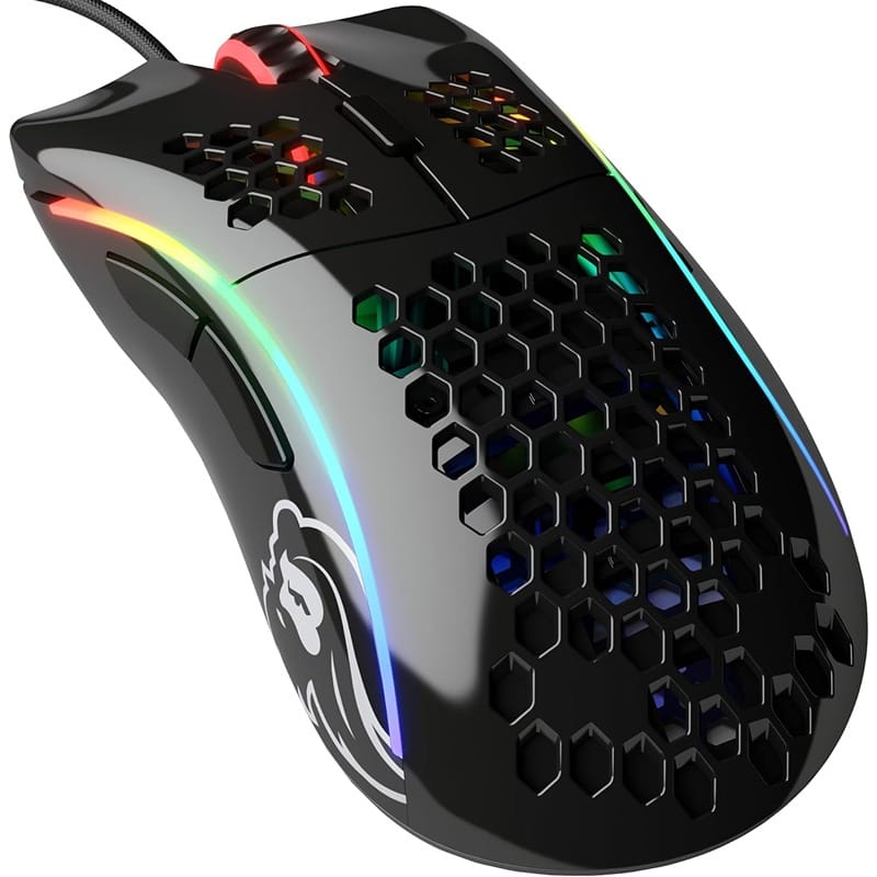 High-performance Glorious Model D Glossy Black Gaming Mouse in Bahrain with precision optical sensor