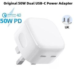 iPhone Charging Adapter - 50W Double Type-C Output, Adapter Only