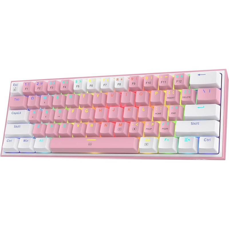 Redragon RGB Mechanical Gaming Keyboard – White & Pink