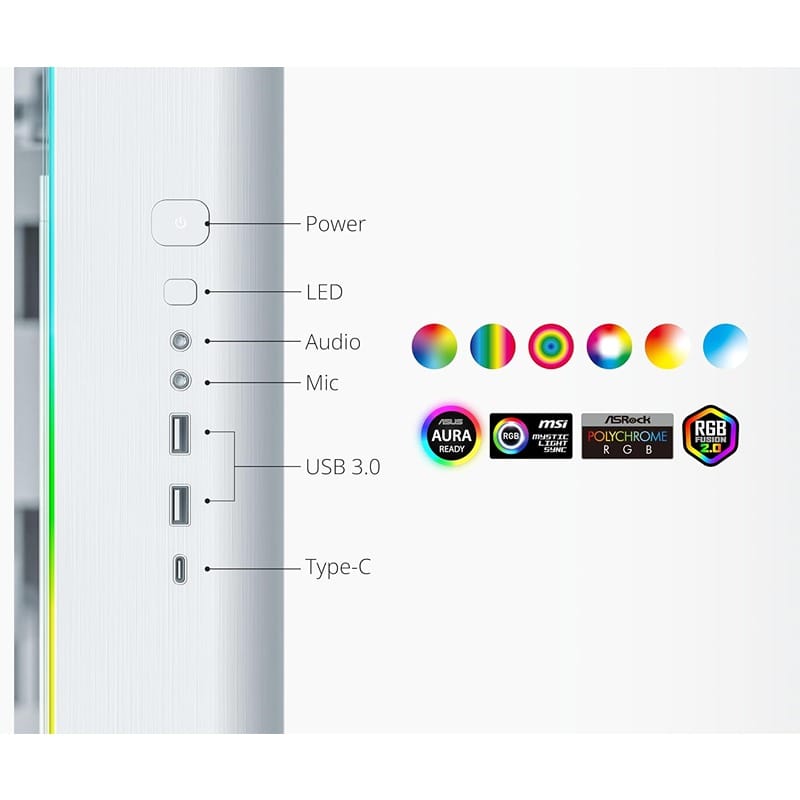 MONTECH KING 95 PRO White PC Gaming Case with Tempered Glass