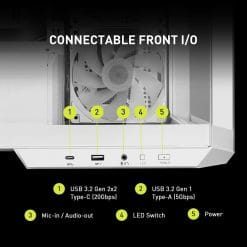 MSI MAG PANO M100R PZ White Gaming PC Case with Liquid Cooling Support