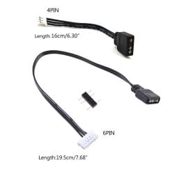 Fan Adapter Cable – 6Pin to 5V ARGB 3Pin Converter Cord