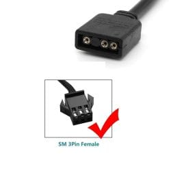 5V 3Pin ARGB Extension Cable – Motherboard Port to SM3P 1-to-1 Female ARGB Connector Adapter