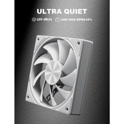 Non-RGB White Cooling Fans for High-Performance Gaming PCs – 120mm Silent Fans