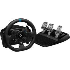 Logitech G923 Racing Wheel and Pedals for XBOX and PC – Featuring TRUEFORCE Up to 1000 Hz Force Feedback, Dual Clutch Launch Control, Genuine Leather Wheel Cover | 941-000156