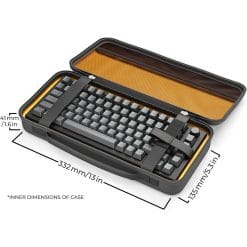 Glorious Keyboard Carrying Case – For GMMK Pro and 75% Keyboards, Oxford Exterior, Low Profile Carrying Handle, Keyboard Pull Out Strap, Interior Mesh Pocket, EVA Foam Molded Case | GLO-ACC-KBCASE