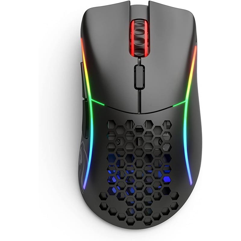 Glorious Model D Minus Wireless RGB Gaming Mouse with RGB lighting effects