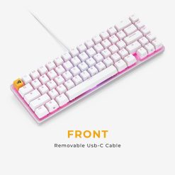 Glorious GMMK 2 TKL White Keyboard with USB-C Cable – Compact 65% Layout