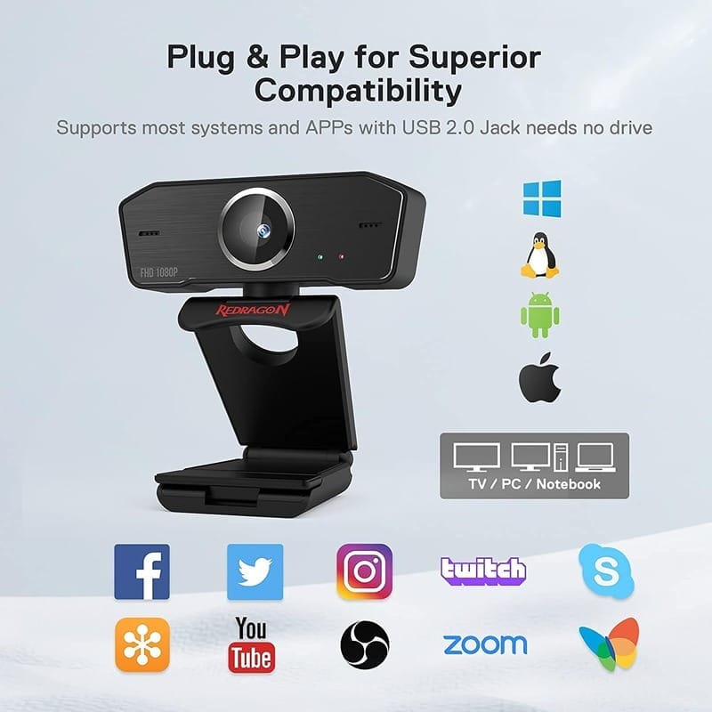 Redragon GW800 Plug and Play Webcam Bahrain