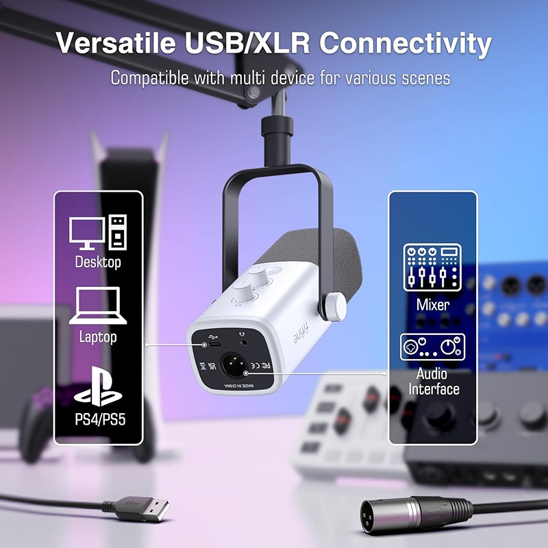 FIFINE AM8T White Streaming Microphone Bahrain