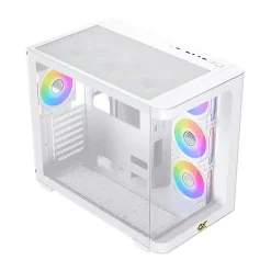 Xigmatek Pano Arctic White Gaming Case with Tempered Glass