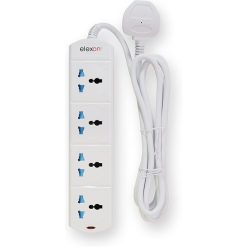 Universal Power Extension Cord | 4 Power Sockets, 2m Cable