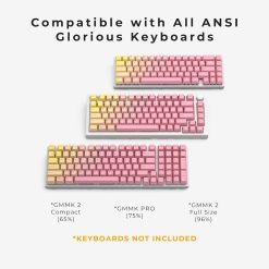 Glorious Forge PBT Keycaps - Premium Pink Grapefruit Gradient, Super-Durable, Customizable Keycap Set for Mechanical Keyboards GLO-KC-GPBT-PG