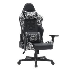 Grey & Black COD Gaming Chair with adjustable armrests and stable base