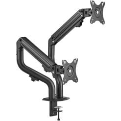 Twisted Minds TM-71-C012 Mechanical Shock Absorber Flat Screen Dual Monitor Arm – Fits 17" to 32" Screens, Supports 2 x 8KG