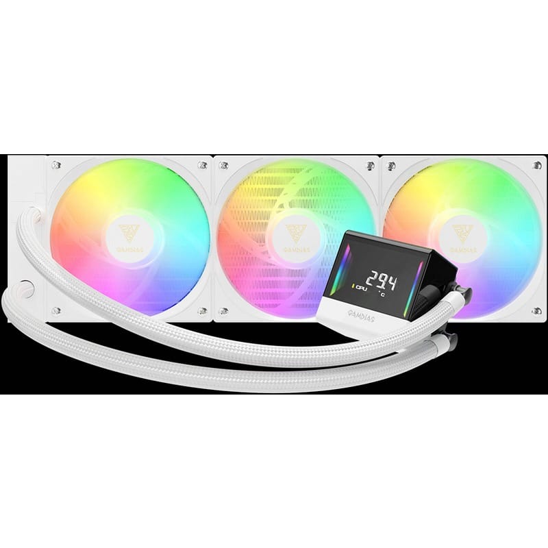 GAMDIAS Chione E4-360 White Edition Liquid Cooler with LGA1700 and AM5 Mounting Kits