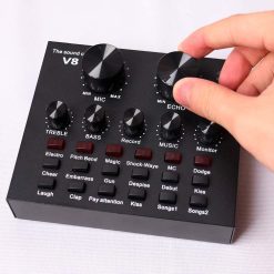 Blueland V8 Live Sound Card with Bluetooth & USB – Multifunctional Audio Mixer for Recording, Hosting & Streaming