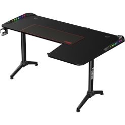 Twisted Minds Warrior L-Shaped Gaming Desk with RGB Lighting