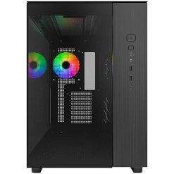 Montech KING 65 PRO Mid Tower ATX Case with 3 ARGB PWM Fans, 360mm Radiator Support, Tempered Glass – Black