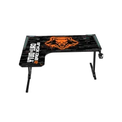 Durable Z-Frame Gaming Desk with RGB Lighting and Cable Control