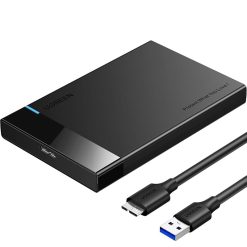 Portable 2.5" SATA External HDD & SSD Enclosure with USB 3.0 – High-Speed Data Transfer for Windows, Mac & Android