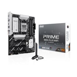 لوحة ASUS Prime B850-PLUS WiFi ATX الأم، AMD AM5، Ryzen 9000/8000/7000، DDR5، PCIe 5.0، 3 فتحات M.2، WiFi 6E، LAN بسرعة 2.5Gb