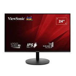 ViewSonic VA24E1-H 24-Inch Full HD 120Hz IPS Borderless Monitor with Low Blue Light and Eco Mode – Black