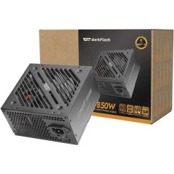 DarkFlash EMT850 850W 80+ Bronze Non-Modular Power Supply, Japanese 105°C Capacitors, FDB Fan, Triple PCIe Connectors — Black