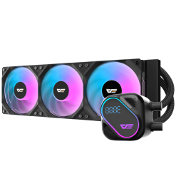darkFlash DO360 360mm AIO Liquid CPU Cooler, Segment LCD, ARGB, Intel & AMD Compatible — Black
