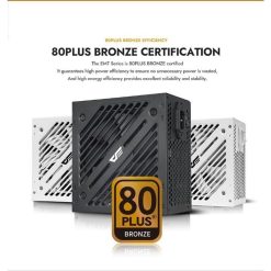 DarkFlash EMT850 850W 80+ Bronze Non-Modular Power Supply, Japanese 105°C Capacitors, FDB Fan, Triple PCIe Connectors — Black