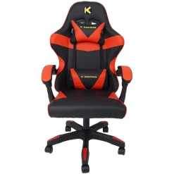 KGAMING KGS-001A Nomad Ergonomic Gaming Chair Adjustable Recline PU Leather Linkage Armrest Medium Size - RED & BLACK (GCH-0005)