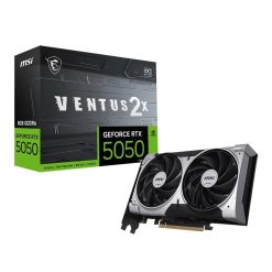 MSI RTX 5050 Ventus 2X OC 8GB Graphics Card – High-Speed GDDR6, PCIe Gen5, 2600MHz Boost, Dual TORX Fan Cooling for Gaming & Creators