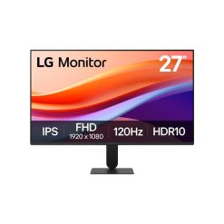 شاشة الألعاب LG 27U411A-B مقاس 27 بوصة، FHD IPS، بتردد 120Hz وزمن استجابة 1ms، مع تقنية تقليل ضبابية الحركة MBR ومزامنة الحركة الديناميكية وتصميم نحيف - أسود