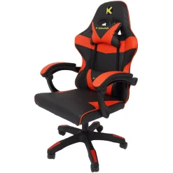 KGAMING KGS-001A Nomad Ergonomic Gaming Chair Adjustable Recline PU Leather Linkage Armrest Medium Size - RED & BLACK (GCH-0005)