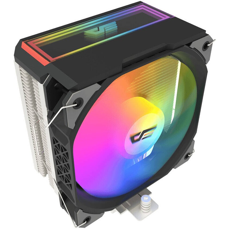 DarkFlash U400 Air CPU Cooler 120mm Fan 1800RPM 4 Heat Pipes ARGB Infinity Mirror 62CFM Hydro Bearing Low Noise 25.6dBA Intel & AMD Compatible - Black (U400) - Image 2