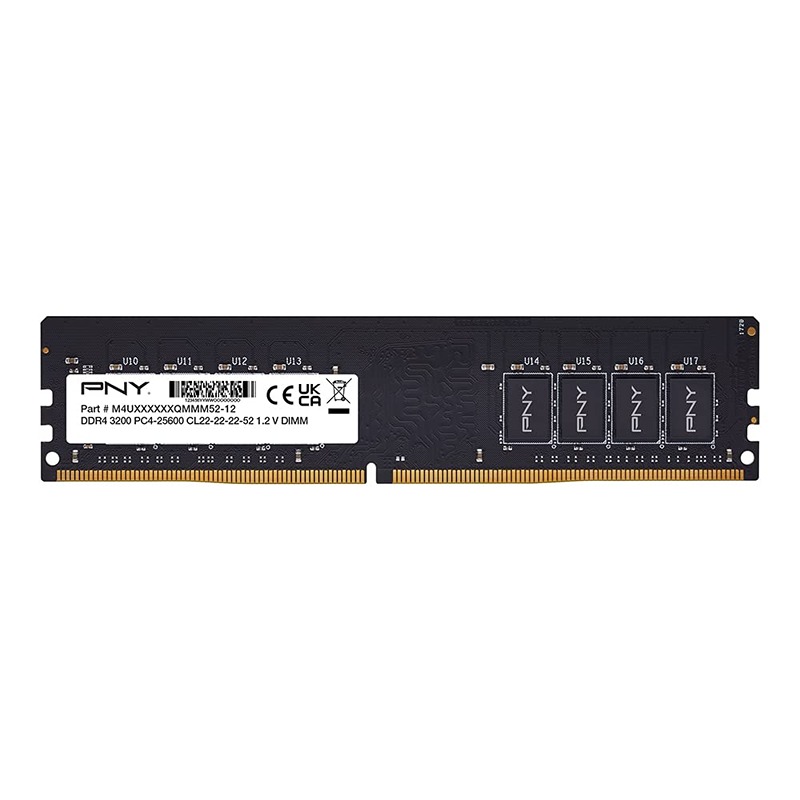 PNY Performance 16GB DDR4 3200MHz Desktop RAM CL22 UDIMM PC4-25600 1.2V Compatible 2666/2400/2133MHz MD16GSD43200-TB - Image 2
