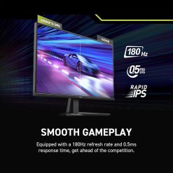 MSI MAG 275QF 27” 2K Gaming Monitor – 2560x1440 QHD, 0.5ms Response, 180Hz Refresh Rate, HDR Ready, HDMI & DisplayPort, Tilt Adjustable
