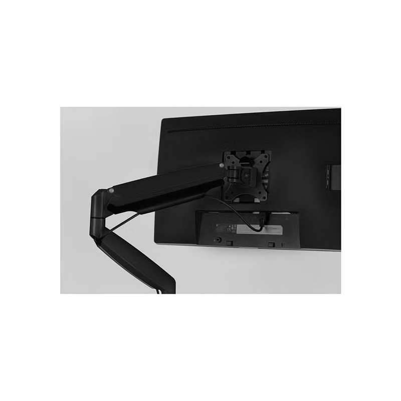 Adjustable Gas Spring Single Monitor Arm Desk Mount Full Motion VESA 21–32 Inch Clamp & Grommet Base - Black - Image 3