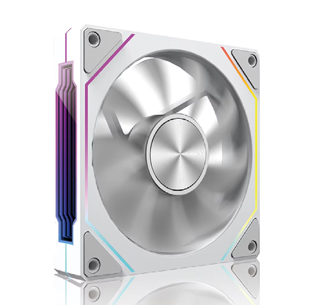 PRISM 5 PRO 120mm ARGB Computer Case Cooling Fan Dual Mode Large Air Volume (Forward Blade) – White