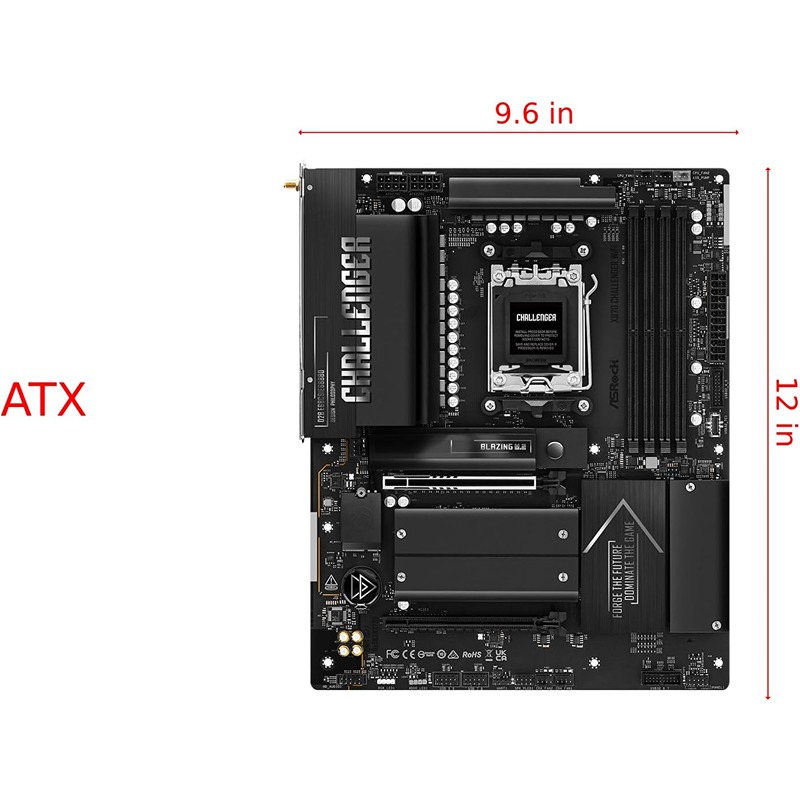 ASRock X870 Challenger WiFi AMD X870 ATX Motherboard for Ryzen 9000 Series with DDR5 8000+MHz OC, PCIe 5.0, WiFi 7 & USB4 - Image 2