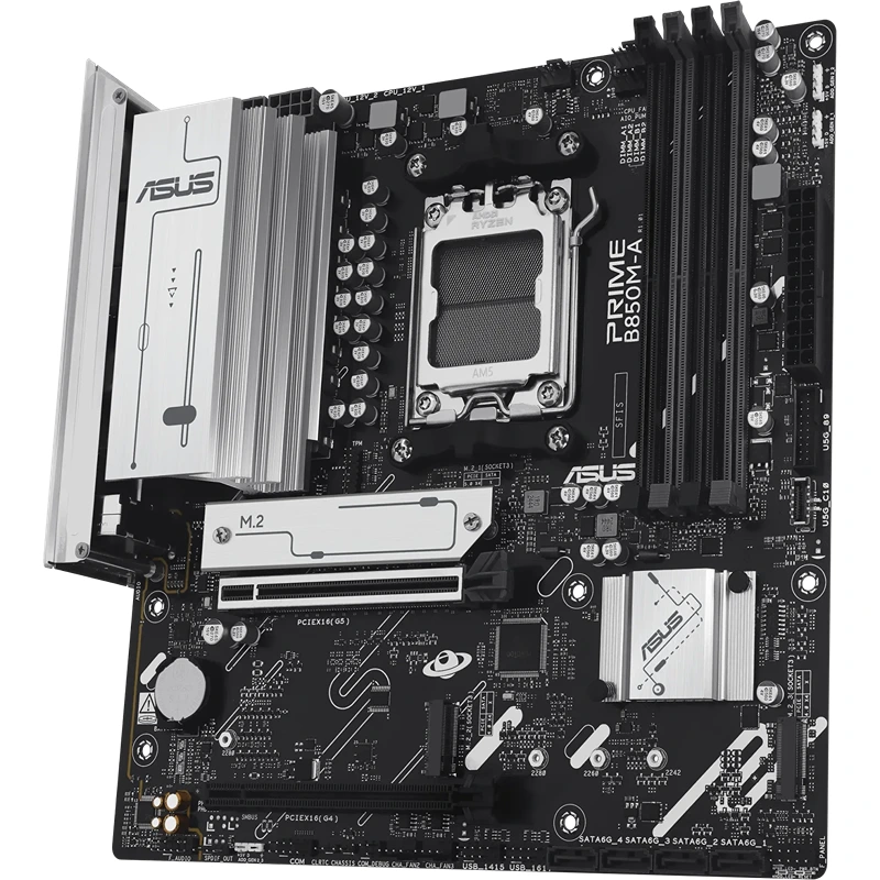 ASUS PRIME B850M-A CSM AMD B850 mATX Motherboard for Ryzen 9000 Series with DDR5 8000MHz OC, PCIe 5.0, 3x M.2 & 2.5Gb LAN - Image 2