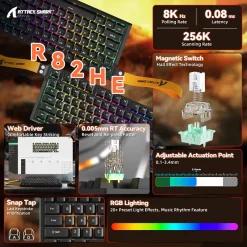 Buy Attack Shark R82 HE Rapid Trigger Magnetic Gaming Keyboard in Bahrain | 8KHz Hall Effect Keyboard