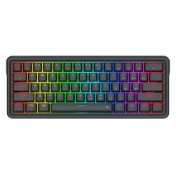 Redragon IRONGUARD K722-RGB, Compact 61-key wired keyboard - Black