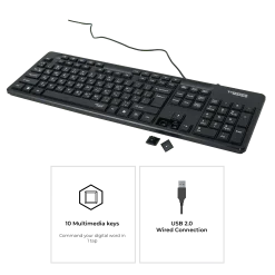 Twisted Minds K19 Kavara Series 2in1 Combo Wired Mode Lightweight - Black - (English / Arabic)