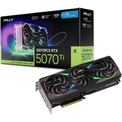 PNY NVIDIA GeForce RTX 5070 Ti EPIC-X RGB™ OC | 16GB GDDR7, 256-bit | 28 Gbps | Triple Fan PCIe 5.0 Graphics Card