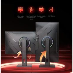 DARKFLASH S275QG 27-Inch QHD 180Hz Fast IPS Gaming Monitor with 1ms Response Time, HDR10+, 100% sRGB, ARGB Backlight - Black