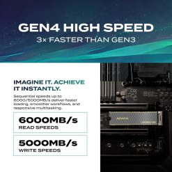 ADATA Legend 860 1TB M.2 2280 PCIe Gen4 x4 SSD | Up to 6000 MB/s | PS5 Compatible Solid State Drive