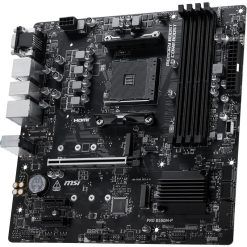 MSI PRO B550M-P mATX AM4 Motherboard | Dual M.2 (Gen4 + Gen3 & 4), PCIe 4.0, DDR4 4400+ MT/s (OC) | AMD Ryzen 5000 Ready